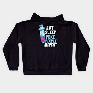 Eat Sleep Poke People Repeat Kids Hoodie